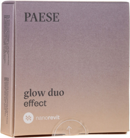 Paese Nanorevit Glow Duo Effect Blush + Highlighter - Контурная палитра 2 в 1 Румяна + Хайлайтер - 2