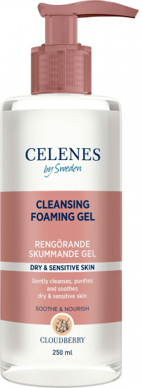 Celenes Cloudberry Cleansing Foaming Gel - Очищающая пенка-гель с морошкой для сухой и чувствительной кожи