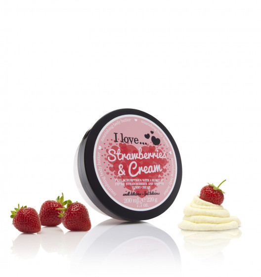 I Love Strawberries & Cream Body Butter - Масло для тела "Клубника со сливками" - 2