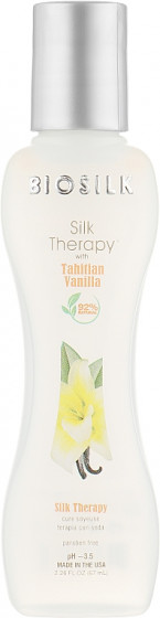 BioSilk Silk Therapy Tahitian Vanilla - Жидкий шелк для волос "Ваниль"