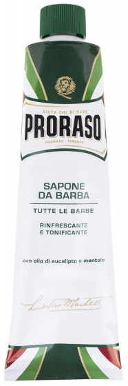 Proraso Green Line Refreshing Shaving Cream - Освежающий и тонизирующий крем для бритья