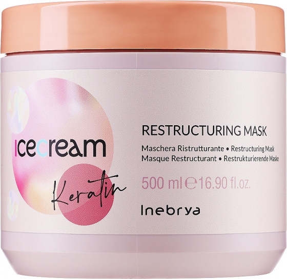 Inebrya Ice Cream Keratin Restructuring Mask - Восстанавливающая маска с кератином