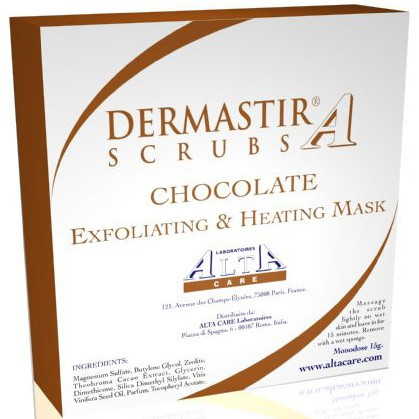 Dermastir Chocolate Exfoliating Heating Scrub + Mask - Отшелушивающий скраб + маска Шоколад