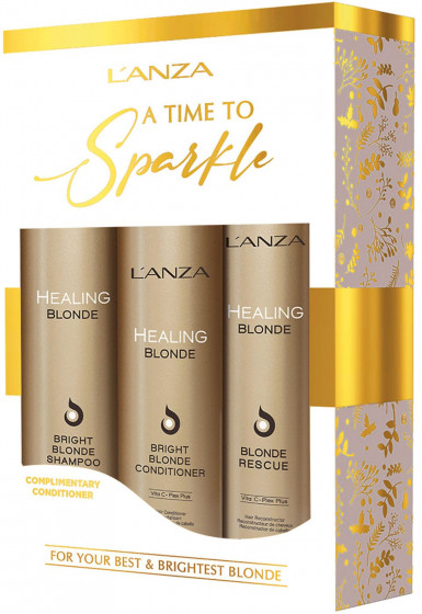 L'anza Healing Blonde Holiday Trio Box - Подарочный набор для светлых и осветленных волос