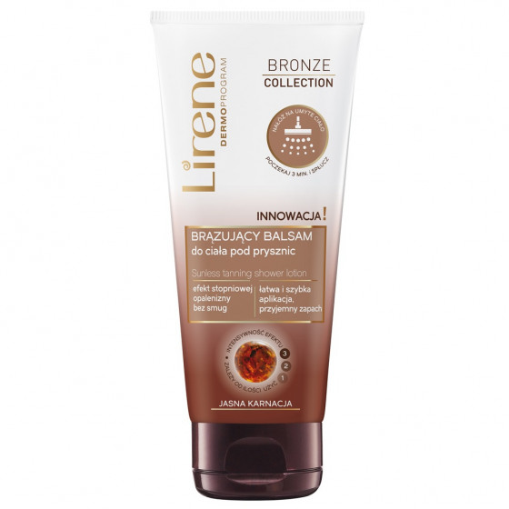 Lirene Bronze Sunless Tanning Shower Lotion Light Skin - Бальзам для душа с автозагаром для светлой кожи