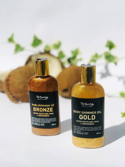 Top Beauty Shimmer Body Oil Gold - Сухое масло для тела с шиммером - 1