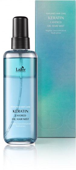 La'dor Keratin Layered Oil Mist - Двухфазный кератиновый мист для волос с комплексом масел - 2