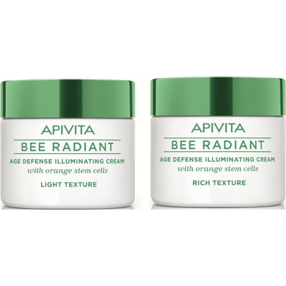 Apivita Bee Radiant Rich Cream - Насыщенный крем для сияния и защиты кожи от преждевременного старения со стволовыми клетками апельсина - 1