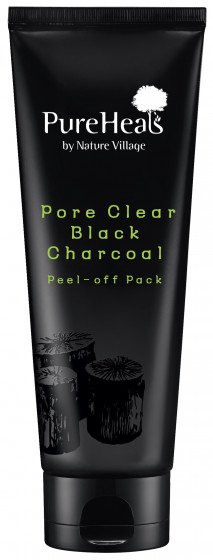 PureHeal's Pore Clear Black Charcoal Peel-off Pack - Маска-пленка с черным углем для очищения пор от загрязнений
