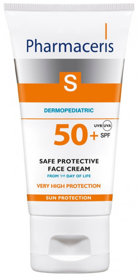 Pharmaceris S Safe Protective Face Cream From 1-st Day Of Life SPF50+ - Безопасный солнцезащитный крем для лица с 1-го дня жизни