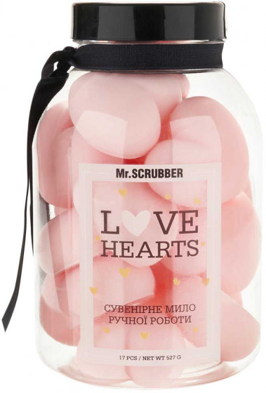 Mr.Scrubber Handmade Perfumed Soap "Love Hearts Pink" - Парфюмированное сувенирное мыло ручной работы