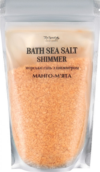 Top Beauty Bath Salt - Соль морская с шиммером для ванны "Манго-Мята"