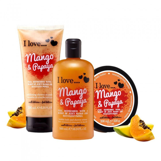 I Love Mango & Papaya Bath & Shower Creme - Крем для ванны и душа "Манго и Папайя" - 2