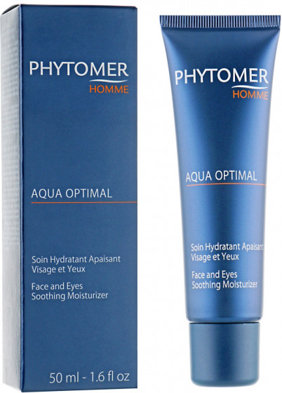 Phytomer Aqua Optimal Face And Eyes Soothing Moisturizer - Мужской увлажняющий крем для лица и кожи вокруг глаз - 1