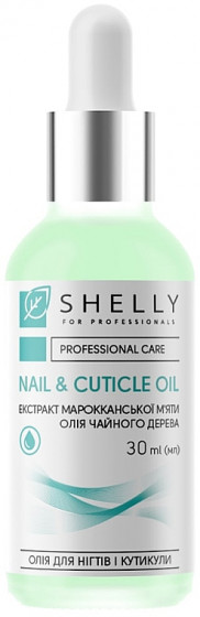 Shelly Nail & Cuticle Oil with Moroccan Mint Extract and Tea Tree Oil - Масло для ногтей и кутикулы с экстрактом марокканской мяты и маслом чайного дерева
