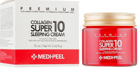 Medi-Peel Collagen Super 10 Sleeping Cream - Омолаживающий ночной крем для лица с коллагеном - 1