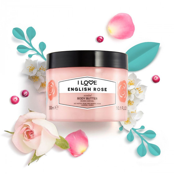 I Love English Rose Body Butter - Масло для тела "Английская роза" - 2