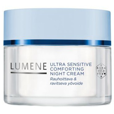 Lumene Ultra Sensitive Comforting Night Cream - Крем ночной питательный и успокаивающий с черникой