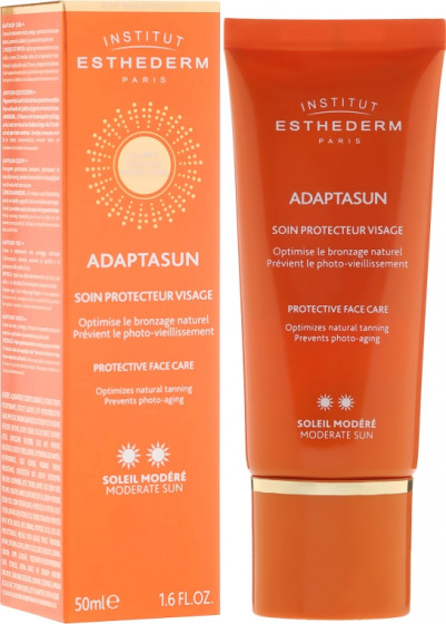 Institut Esthederm Adaptasun Face Cream Moderate Sun - Защитный крем для лица от умеренного солнечного излучения - 1