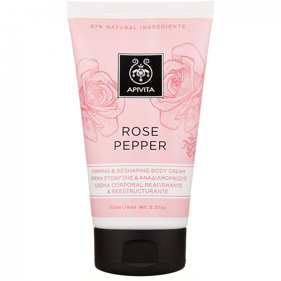 Apivita rose pepper firming and reshaping body cream - Корректирующий крем для упругости кожи "Роза и перец"