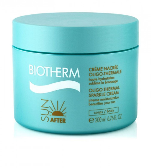 Biotherm After Sun Oligo-Thermal Sparkle Cream - Крем для тела после загара, закрепляющий загар, увлажняющий, придающий сияние коже