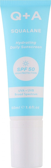 Q+A Squalane Hydrating Daily Sunscreen SPF50 - Увлажняющий солнцезащитный крем для лица