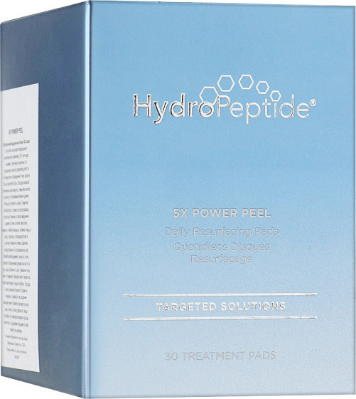 HydroPeptide 5x Power Peel - Экстра-омолаживающий пилинг в салфетках