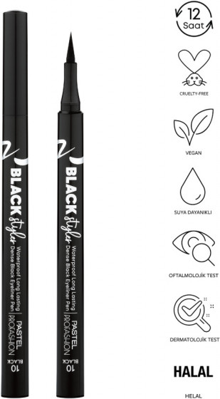 Pastel Profashion Black Styler Pen - Подводка-фломастер для век - 2