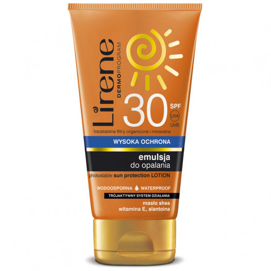 Lirene Sun Care Moisturizing Balm SPF30 - Водостойкий лосьон для загара SPF30