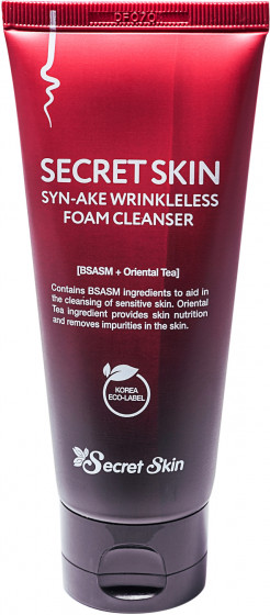 Secret Skin Syn-Ake Wrinkless Foam Cleanser - Пенка для умывания с пептидом змеиного яда