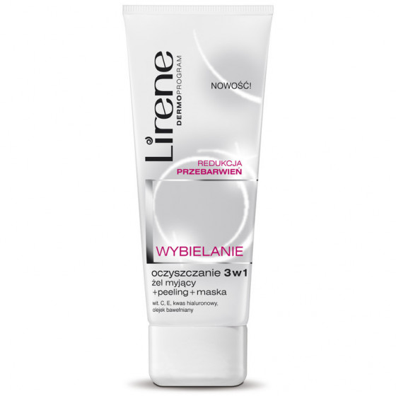 Lirene Whitening 3 in 1 Gel+Peeling+Mask - Очищение 3 в 1 «Гель+Пилинг+Маска»