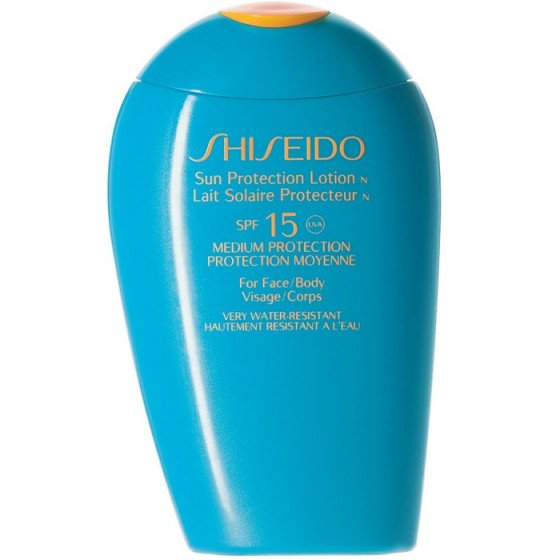 Shiseido Sun Protection Lotion N - Лосьон солнцезащитный для лица и тела водостойкий SPF 15