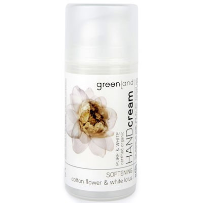 Greenland Pure & White Hand Cream Cotton Flower & White Lotus - Крем для рук Хлопок-Белый Лотос