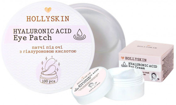 Hollyskin Hyaluronic Acid Eye Patch - Тканевые патчи под глаза с гиалуроновой кислотой - 1