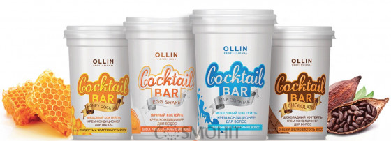 OLLIN Cocktail Bar Hair Cream Conditioner Honey Shake - Крем-кондиционер для гладкости волос "Медовый коктейль" - 1