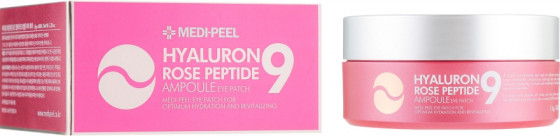 Medi Peel Hyaluron Rose Peptide 9 Ampoule Eye Patch - Гидрогелевые патчи с пептидами и болгарской розой - 1