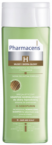 Pharmaceris H-Sebopurin Shampoo for Seborrheic Scalp - Нормализующий шампунь для жирных волос и себорейной кожи головы