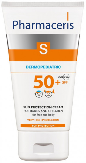 Pharmaceris S Broad Spectrum Sun Protect Cream SPF50+ - Солнцезащитный детский крем для кожи лица и тела