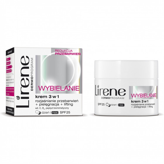 Lirene Whitening 3 in 1 Day & Night Cream SPF 25 - Отбеливающий крем для лица 3 в 1