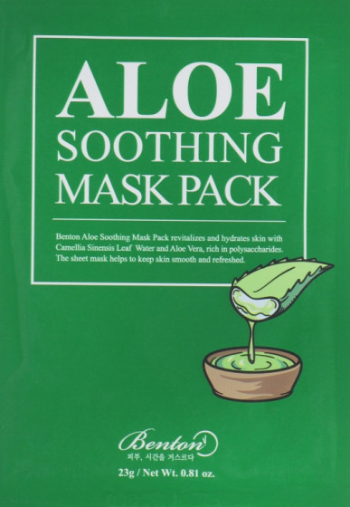 Benton Aloe Soothing Mask Pack - Успокаивающая маска для лица с алоэ