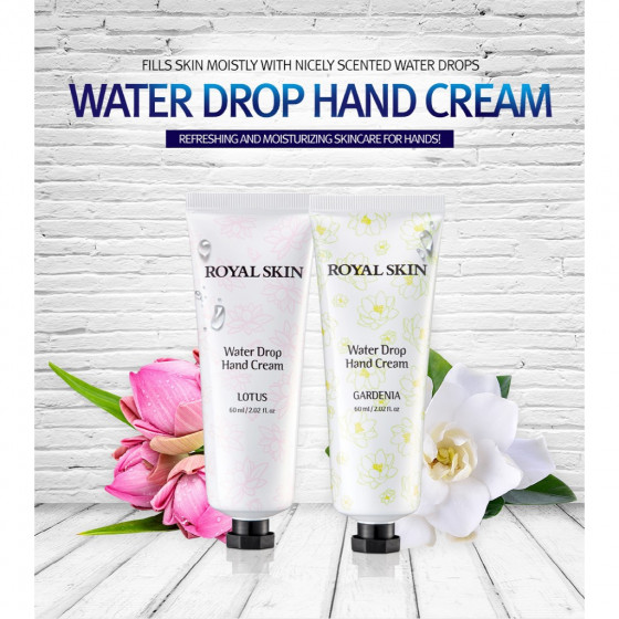 Royal Skin Water Drop Hand Cream Gardenia - Увлажняющий крем для рук "Гардения" - 2