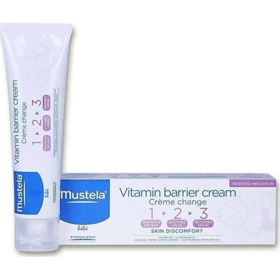 Mustela Vitamin Barrier Cream 1 2 3 - Витаминизированый защитный крем под подгузник
