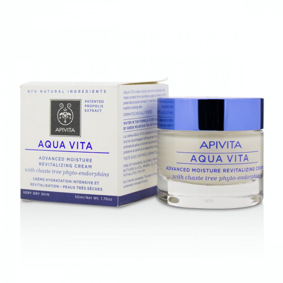 Apivita Aqua Vita Advanced Moisture Revitalizing Cream for Very Dry Skin - Интенсивно увлажняющий крем с фитоэндорфинами авраамового дерева для очень сухой кожи - 1