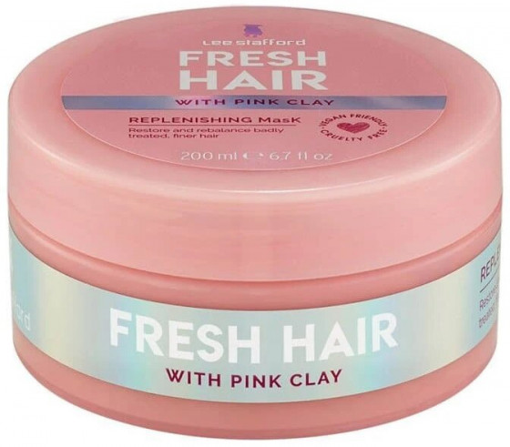 Lee Stafford Fresh Hair Replenishing Mask - Восстанавливающая маска для волос с розовой глиной