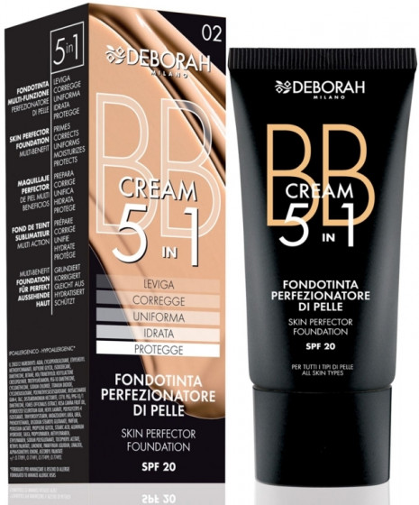 Deborah BB 5-in-1 Foundation SPF20 - Тональный крем с увлажняющим эффектом SPF20