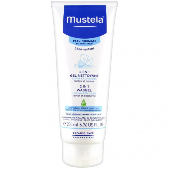 Mustela 2 in 1 Cleasing Gel - Очищающий гель для волос и тела 2 в 1