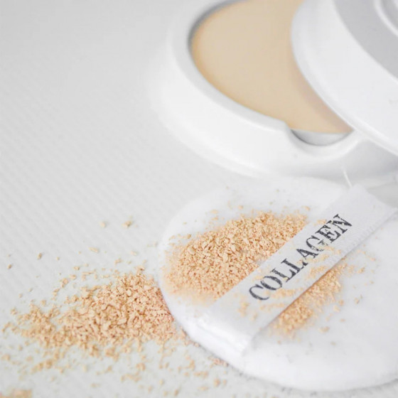 Enough Collagen Hydro Moisture Two Way Cake SPF25 PA++ - Увлажняющая коллагеновая пудра для лица со сменным блоком - 2