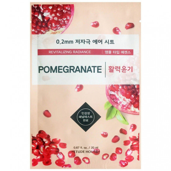 Etude House Therapy Air Pomegranate - Ультратонкая маска для лица с экстрактом граната