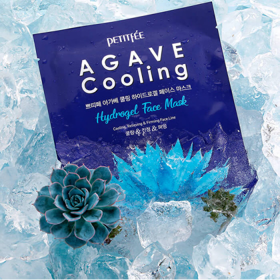 Petitfee & Koelf Agave Cooling Hydrogel Face Mask - Гидрогелевая охлаждающая маска с экстрактом агавы - 1