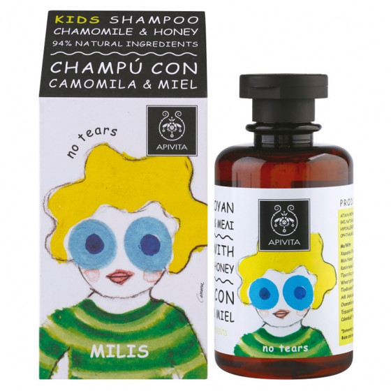 Apivita kids shampoo with chamomile and honey - Детский шампунь с ромашкой и медом - 1